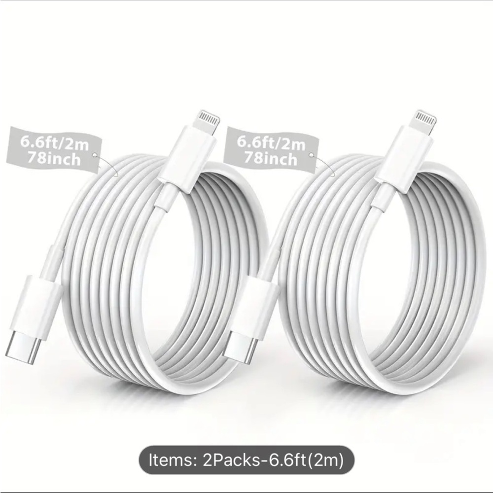 2 brand new phone charger cords